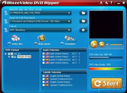 BlazeVideo DVD Ripper下载,DVD开膛手,刻录软件,光盘翻录